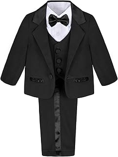 Baby Tuxedo 5-Piece Set Jacket & Shirt & Vest & Pants & Bowtie 6 Months - 3T