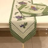 Queenie - Set of 1 Tapestry Table Runner and 4 Placemats (Grapes)