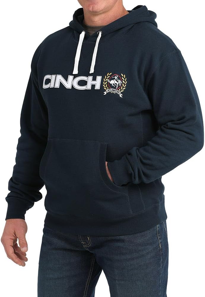 Cinch Men's Original Logo Navy Hoodie - Image 4