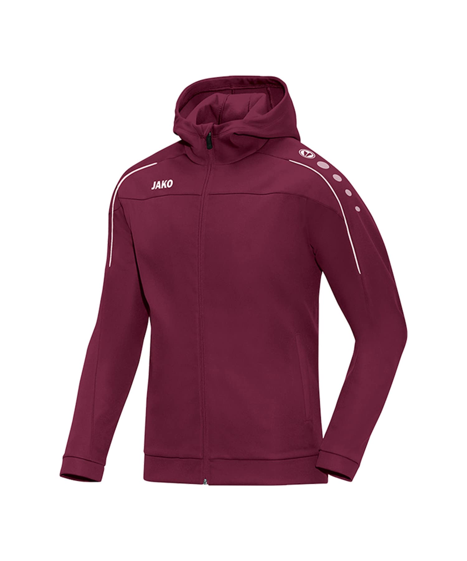 JAKO Women's Kapuzenjacke Classico Hooded Jacket, Maroon, 44 (EU)