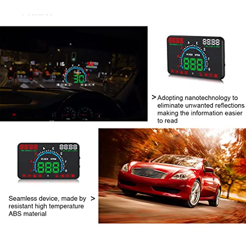XRC TECH E350 HUD Display Head-Up Display Acceleration Warning OBD2 Car HUD Vehicle Windshield Proje