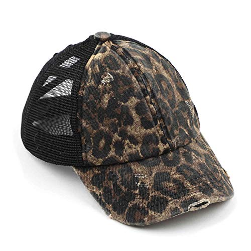 C.C Kids Criss-Cross Elastic Band Ponytail Caps Messy Buns Trucker Plain Baseball Cap (KIDS-BT-780)2