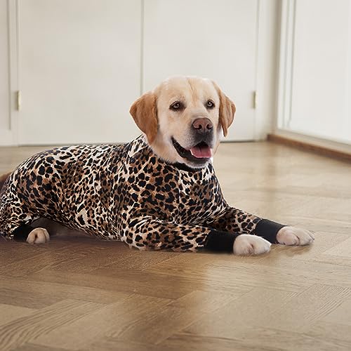 Image of Recovery Suit for Large Medium Dogs After Surgery, Soft Breathable Anti Licking Dog Onesie E-Collar & Cone Alternative, Pet Bodysuit for Preventing Hair Loss Full Cover Wound(7XL, Leopard Print)