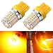 Phinlion 2000 Lumens 7443 Orange LED Light Bulbs 3014 72-SMD T20 7440 7444 Amber LED Bulb for Turn Signal Lights