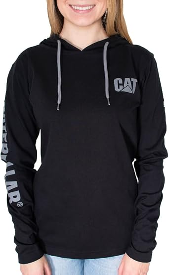 Caterpillar womens Upf Banner Hooded Tee