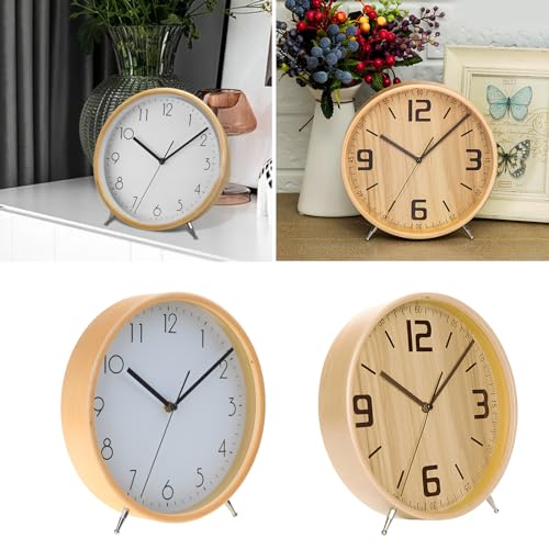 Reloj de escritorio analógico de madera para dormitorio 3