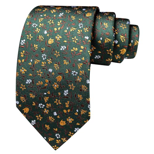 Image of Barry.Wang Ties for Men Silk Tie Sets Polka Dot Woven Necktie Pocket Square Cufflinks Business Wedding