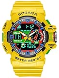 Gosasa Men's Watches Multi Function Military S-Shock Sports Watch LED Digital Waterproof Alarm Watches