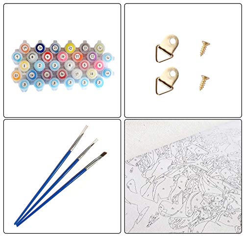 TARATH Malen Nach Zahlen Erwachsene Kinder,DIY Handgemalt Ölgemälde Kits auf Leinwand Geschenk für Freund Weihnachten Geburtstag Home Haus Deko-Ohne Rahmen 40 * 50 cm(Bunte Ballons) – Bild 5