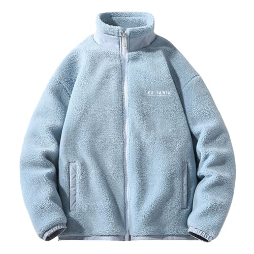 Chaqueta polar para hombre, cálido, cuello alto, chaqueta para hombre, invierno, cálido, con cremallera, para hombre, chaquetas polares, de senderismo, trabajo para hombre, vestido, sudaderas,