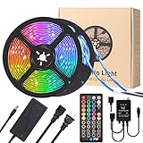 LED Strip Lights, YORMICK 32.8 Feet/10M 300 LED Light Strip with Music Sync Modes, RGB Color Changing IP65 Waterproof SMD 5050 w/40 Keys Remote Control, Suitable for TV, Bar, Bedroom, Kitchen,Party