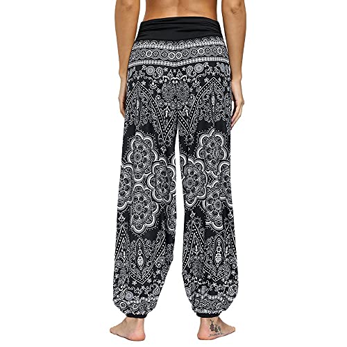 SilteD SilteD Ladies Harem Pants Calças casuais, calças de ioga, calças de ioga confortáveis ​​e fol