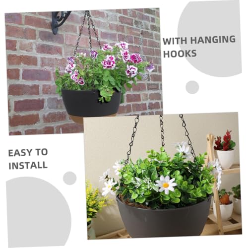 Pot de fleurs suspendus COLLBATH plastique PP, fixations robustes contre le vent - 7