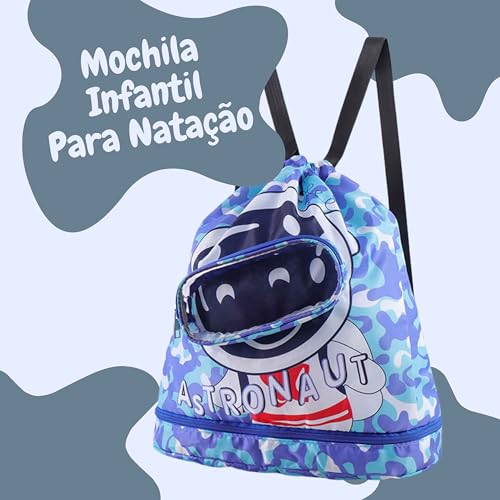 Mochila Infantil Impermeável Para Piscina, Natação, Praia E Passeio Super Prática e Resistente Com L