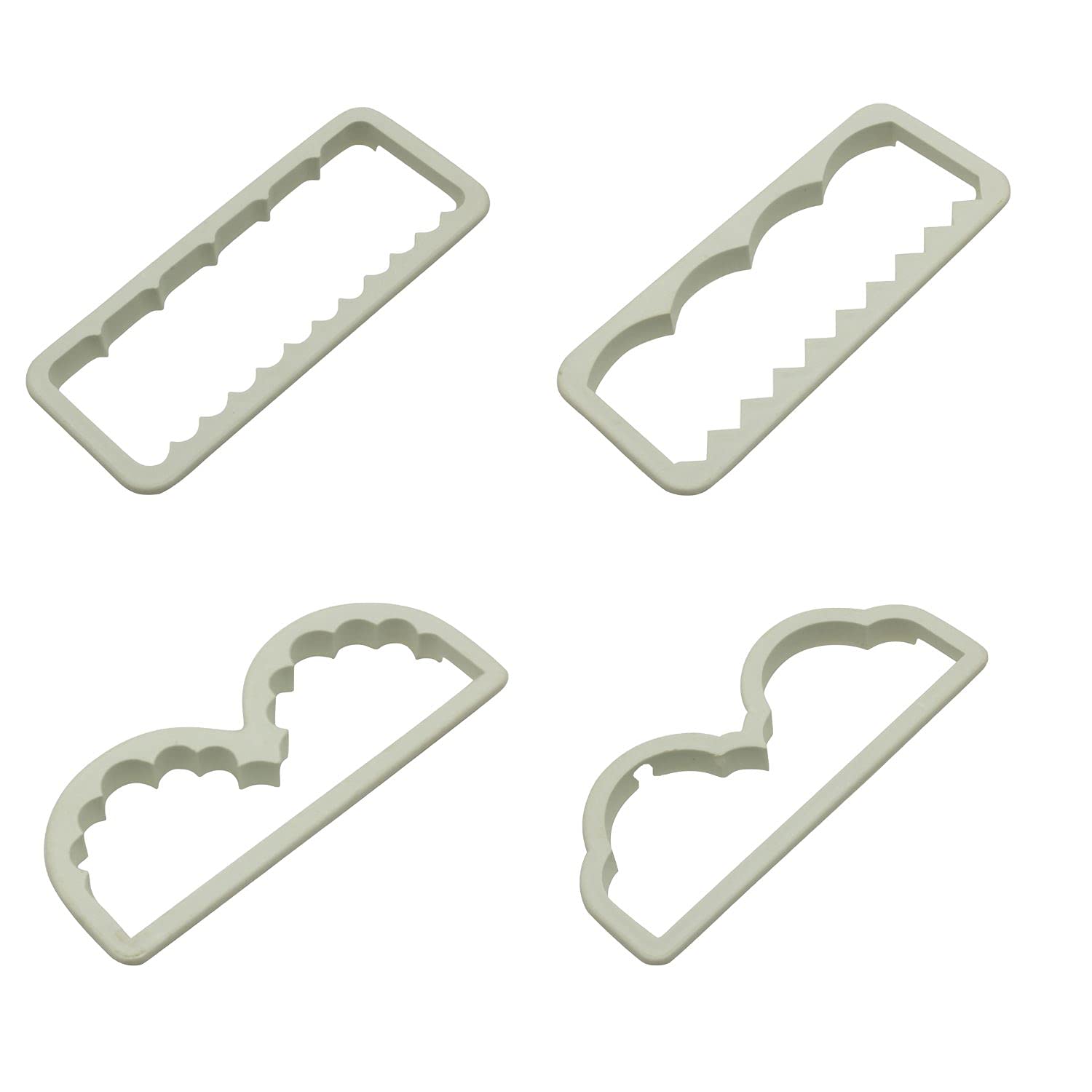 Yolli White Broderie Anglaise Crinoline Frill Cutter Set - Incl. 4 Designs