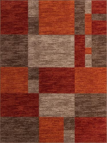 Unique Loom Autumn Collection Area Rug - Providence (10' X 13' 1" Rectangle, Multi/ Beige) #TOP7