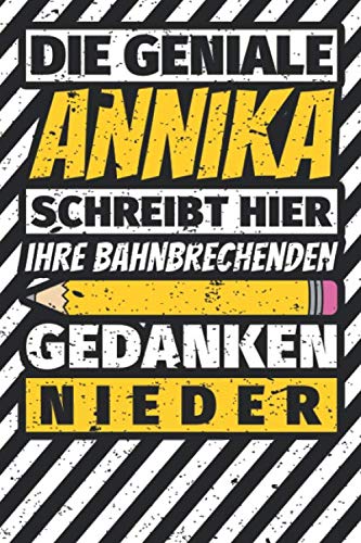 Preisvergleich Produktbild Notizbuch liniert: Annika Geschenke lustiger Spruch Vorname