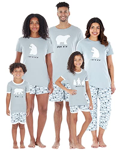 Sleepyheads Holiday Family Matching PJ Sets, Bear, Snowflakes, Tie Dye
