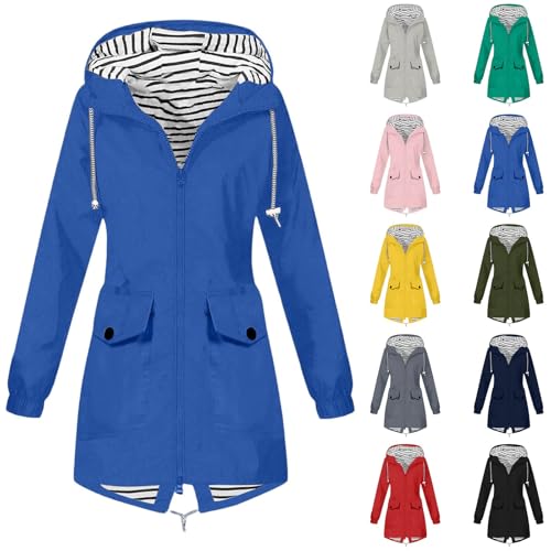 Chubasquero mujer resistente al agua cortavientos chaqueta ligera transpirable monocolor 2