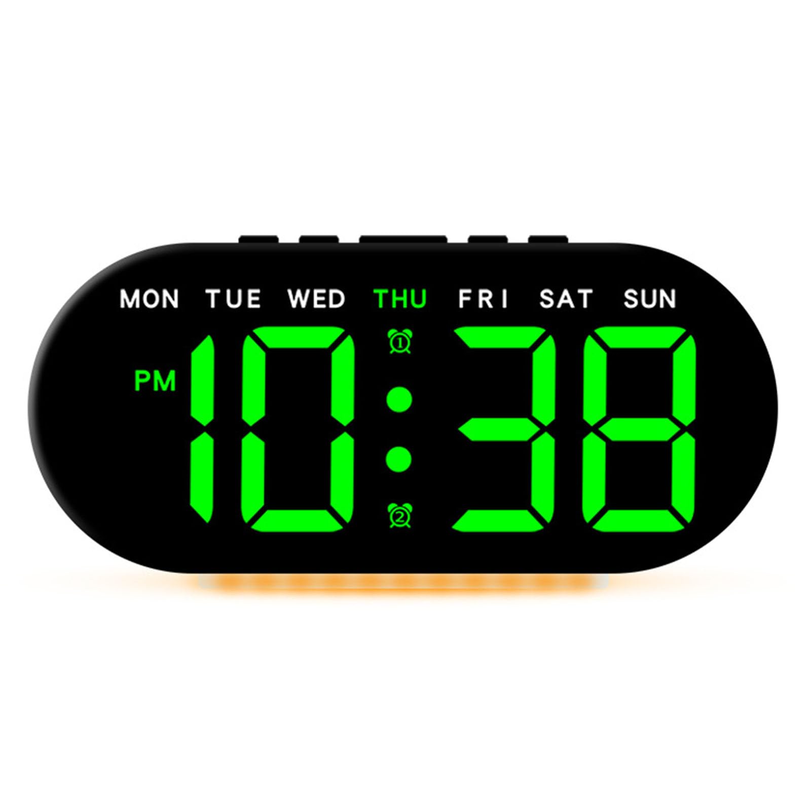 Buxuaaaa B Uxuaaaa Table Clock Multipurpose With Date And Time Temperature Display For Any Room Edside Clock With Ase Night Light Modern Design
