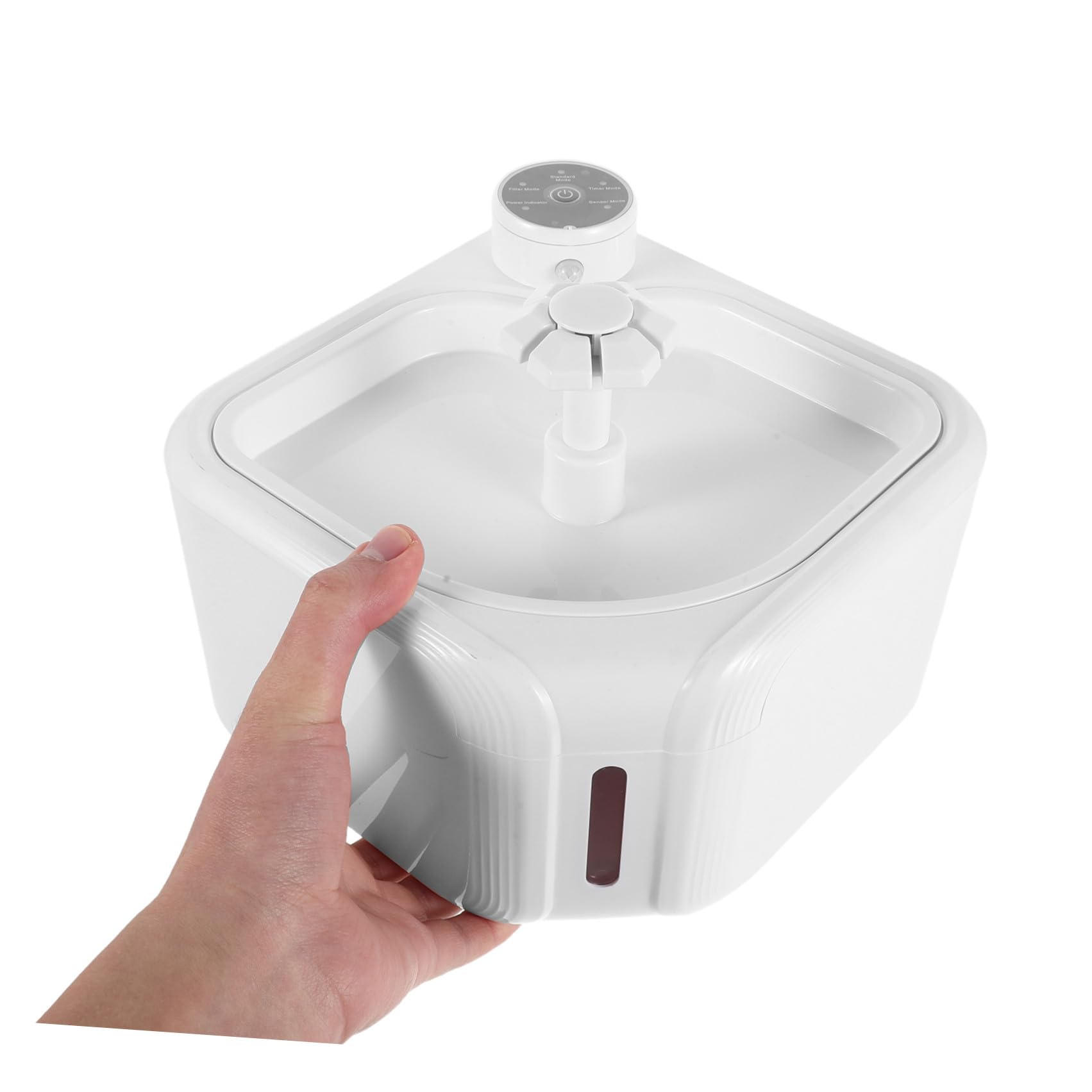 HOMSFOU Fontaine à Eau Automatique Fontaine à Eau pour Chats pour Animaux ABS, Grosse Capacité, Blanc, Silencieuse, Détection de Mouvement, Usage Intérieur Plan de Travail