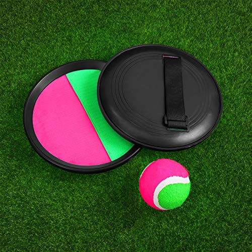 TOYANDONA Disco Conjunto 1 Pás Pás E Atirar Bola Ajustável Handheld Auto- Aderente E Atirar Bola Jog