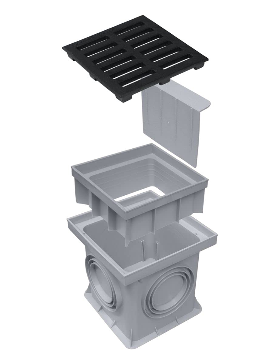 Buy Marley Inlet Shaft 200 x 200 mm Yard Drain + Cast Grate Attachment ...