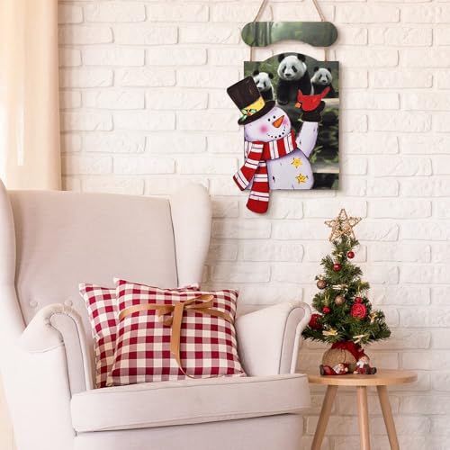 Image en bois à suspendre : le cadeau parfait de décoration d'hiver