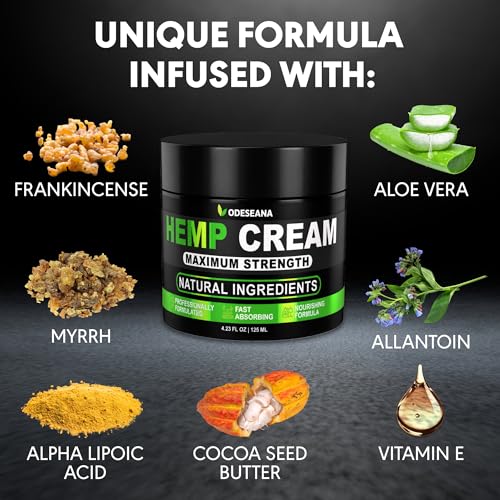 Image of Advanced Hemp Cream with Arnica, Magnesium - 4,23 OZ - Maximum Strength Gel | Hemp Lotion - Magnesium Cream with Hemp Oil, MSM, Alpha Lipoic Acid, Myrrh - Non-Greasy, Fast Absorption, Lighweight Gel