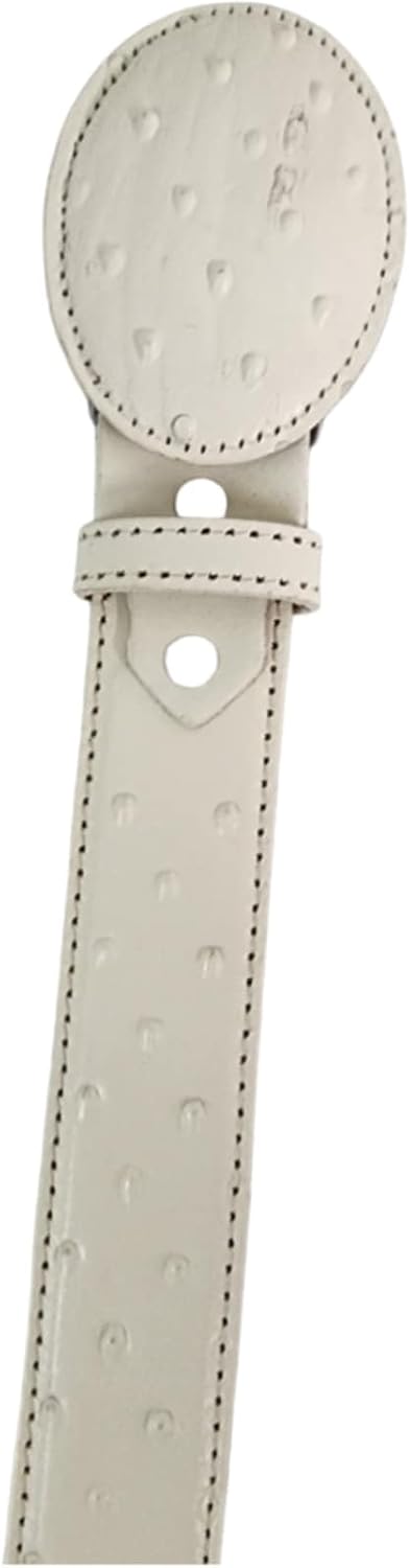 Dona Michi LEATHER BELT OSTRICH DESIGN EMBOSSED GENUINE LEATHER BELT - Image 2