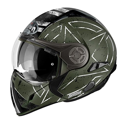 Airoh Casco para motociclista, color Verde (Command Verde), talla 54-XS