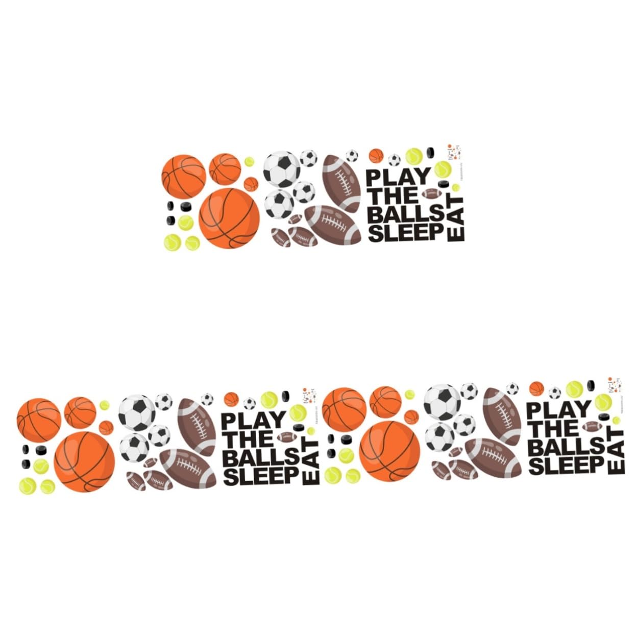 BESTonZON 3pezzi Adesivi Murali Sportivi Per Ragazzo Ragazza Decorazioni Rimovibili Con Palloni Da Calcio e Basket Stickers Creativi Per Cameretta Facili Da Applicare