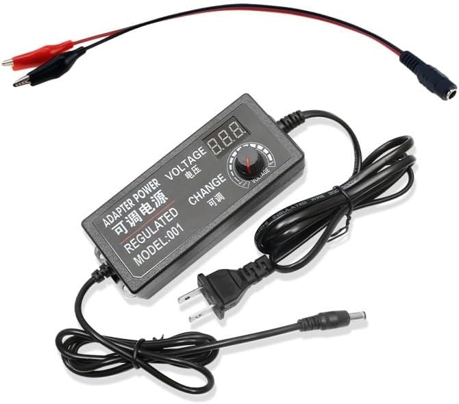 AC Adjustable Adapter Source High Voltage Transformer 3V 5V 12V 24V 36V 2A 3A 5A 10A DC Female Clip Connector for CCTV(US-3V-12V-5A)