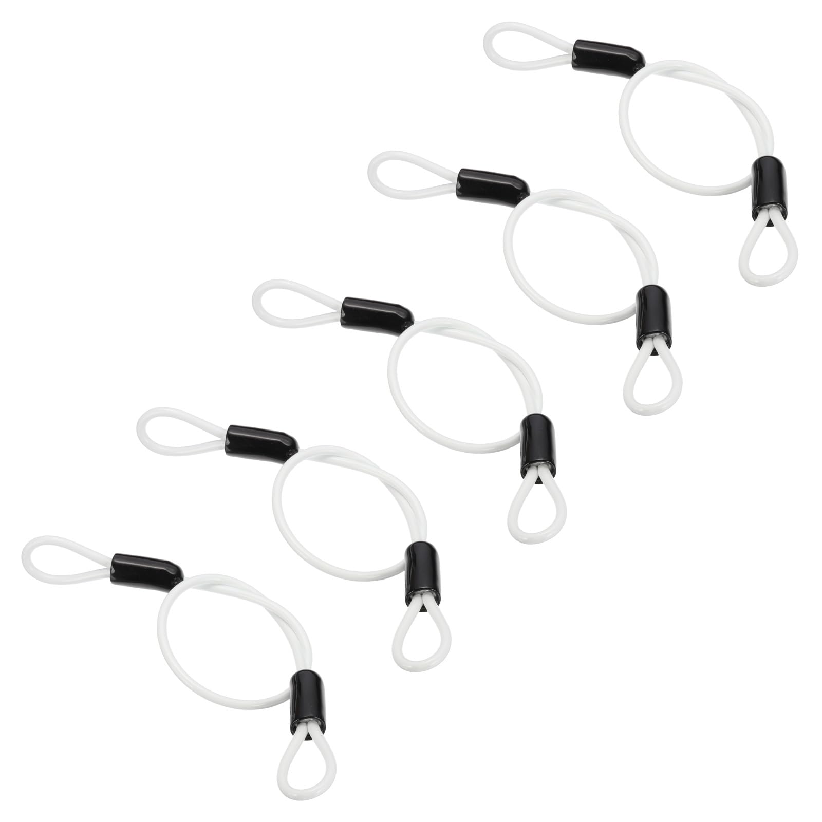 PATIKIL 3/16" Dia Vinyl Coated Stainless Steel Cable with Loops