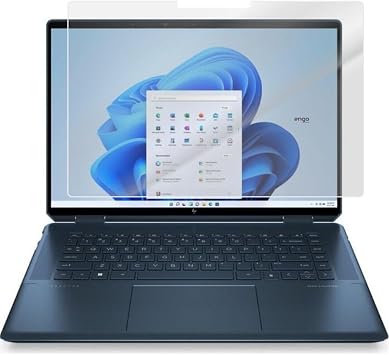 Engo Hp Spectre X360 14  n   le Uyumlu Mat Ekran Koruyucu Notebook, Yans ma Ve Parlama  nleyici Parmak  zi B rakmayan Laptop Koruma, 9h Temperli K r lmaz Esnek Nano Cam