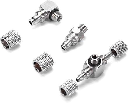 5PCS Mini Male Thread M3 M4 M5 M6 -Air Tube OD 3mm 4mm 6mm Pneumatic Pipe Connector Screw Through Quick traight/Elbow Fitting Color 6-M3, Size WX-KPL