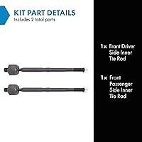 Vista 2 de TRQ Juego de barras de acoplamiento interiores delanteras 2 piezas compatibles con Acura RDX 2013-2018