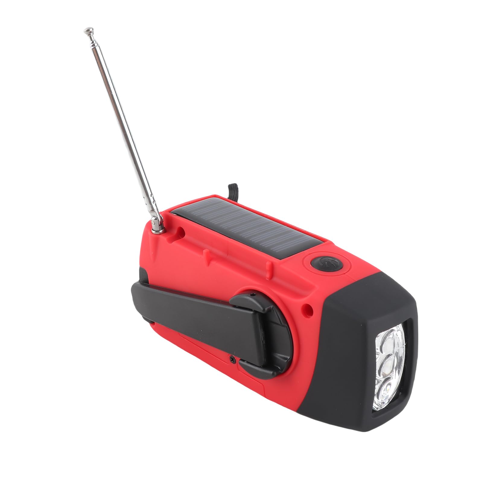 Radio solaire d'urgence FM/AM/NOAA avec lampe de poche 3 LED et batterie externe 1000 mAh