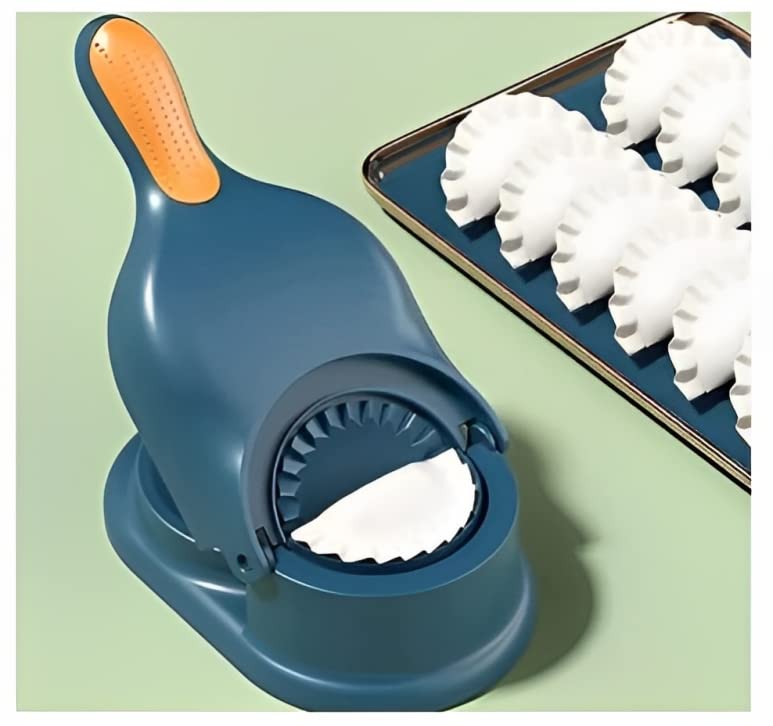 2 in 1 Dumpling Maker & Momos Maker & Gujiya Making Machine, Kitchen Tool (Plastic) (Colour May Vary)