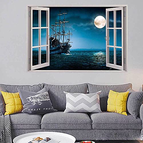 Vinilo decorativo 3D de ventanas falsas 60x44 cm miniatura 3