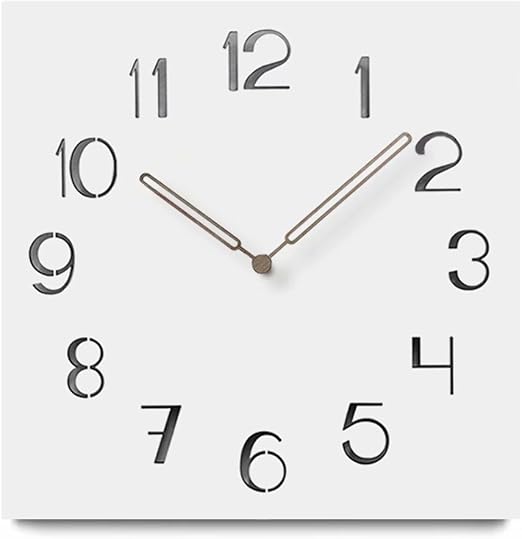 FlorLife Wooden Wall Clock Square 12 inch Silent Non