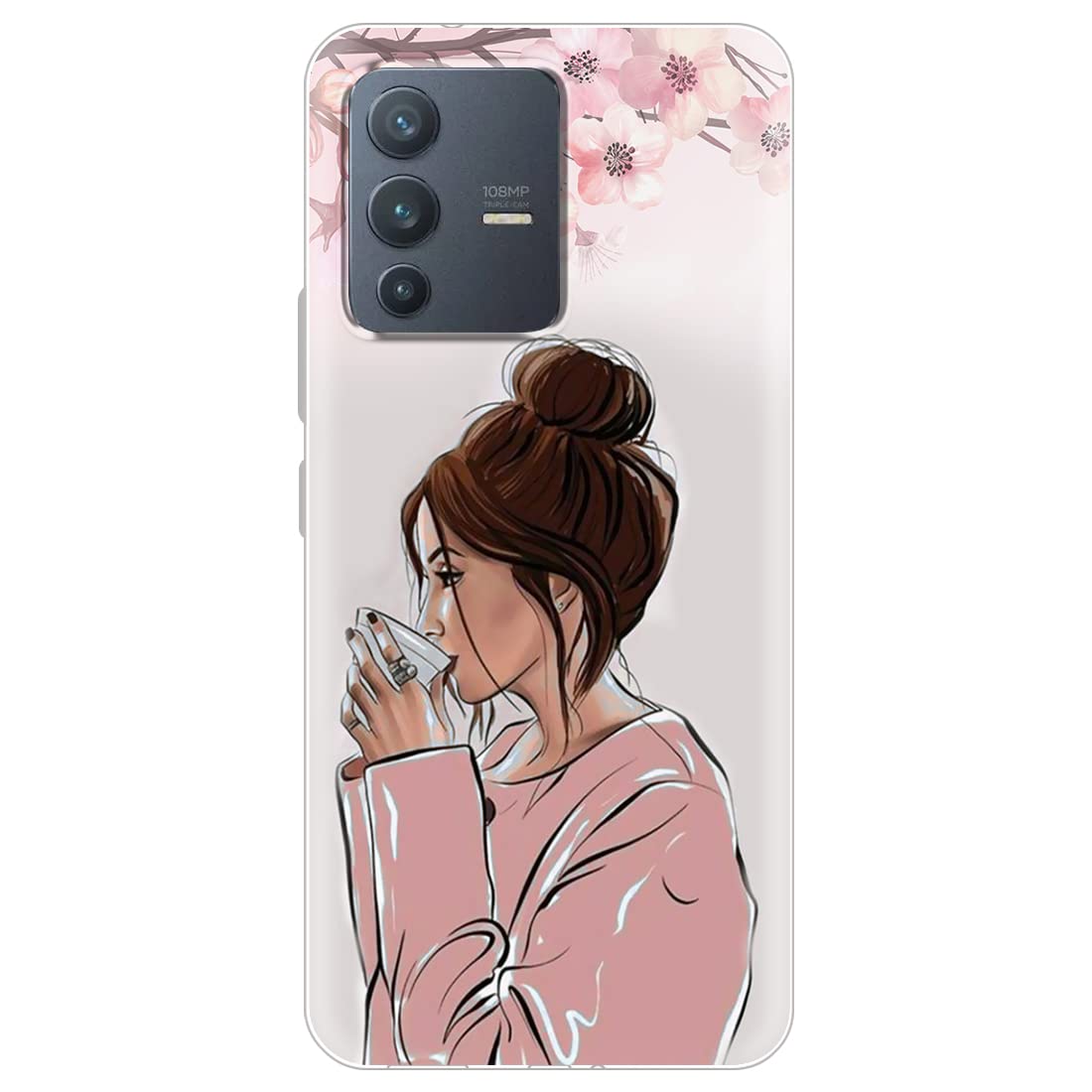 Fashionury Silicone Designer Printed Back Case Cover for Vivo V23 Pro 5G-D0052 (B09V2PQMJR) Amazon Price History, Amazon Price Tracker