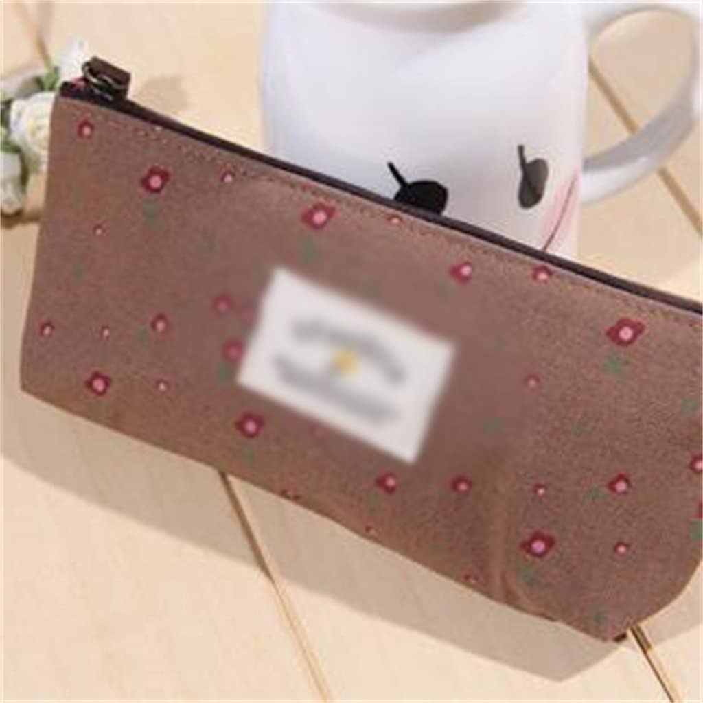 Útiles escolares: 1 Uds. Lindo lienzo de flores florales Kawaii y bolsos de pluma de árbol de flores de tela encantadora-estuches de lápicesArgento