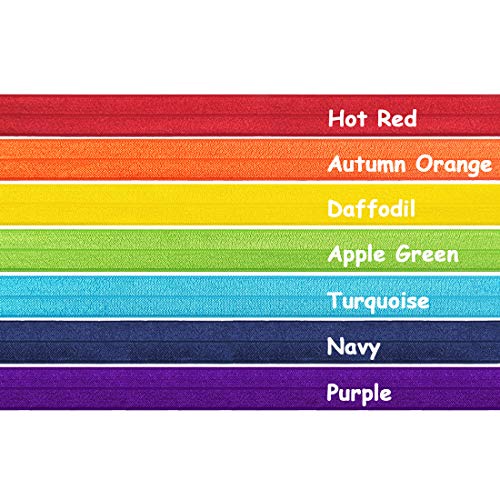 Diy Park 7 Yard 3/4" 20Mm Foe Fold Over Elastic Spandex Satin Band Lace Dress Diy Sewing Trim Craft (Combo A,7 Colors, 1 Yard/Color) #TOP1