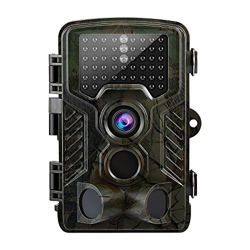 YKS Hunting Trail Game Camera, Motion Activated Trailcam with 3 Pir Sensors, Time Lapse 2.4 Inch LCD, Low Glow 46pcs Leds, 12MP, 1080p HD Infrared Night Vision IP56