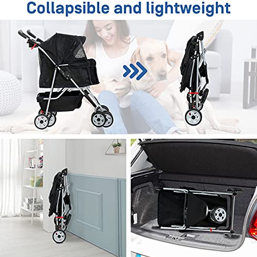 Best 3 Wheels Pet Stroller for Dog Stroller Cat Stroller, Lightweight and Foldable Pet Jogger Stroller, Carrier… - Image 5