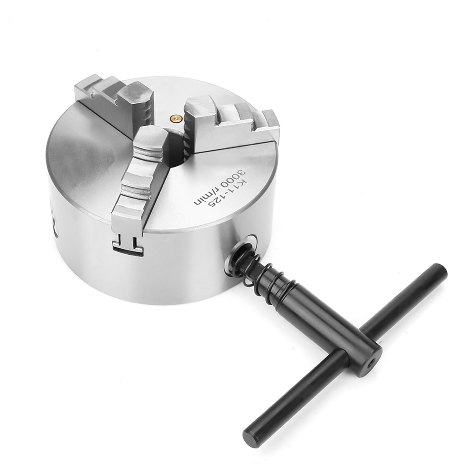 aqxreight SANOU K11-125 3-szczękowy Samocentrujący Uchwyt Tokarski Wytrzymały Uchwyt Tokarski o średnicy 125 Mm do Tokarek do Drewna i Metalu Obróbka Toczenia Drewna, Frezowania i Projektów