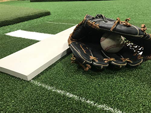 Wuvee The Elite Softball Pitching Mat - PB36120GREEN 3' x 10' XL Green Nylon Softball Pitchers Pitching Mound with 5mm Foam Power Line