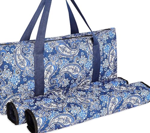Bolsa azul para mahjong americano con fichas 1.2" miniatura 2