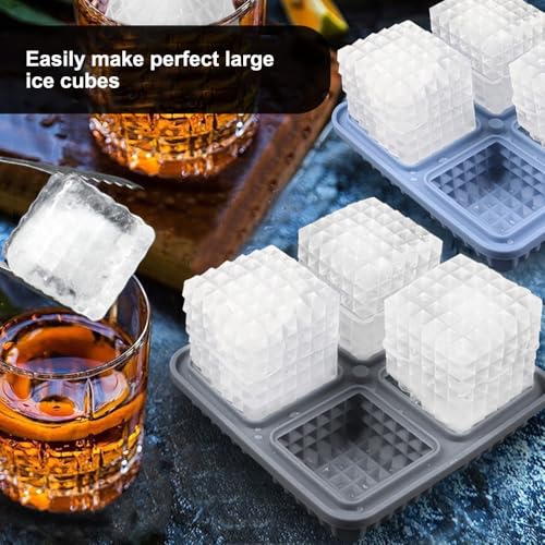 Molde para cubos de hielo de silicona con tapa miniatura 6